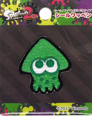 楽天市場 刺しゅう ワッペン スプラトゥーン２ ネオグリーン キャラクター ワッペン アップリケ 手芸用品 手芸のピロル