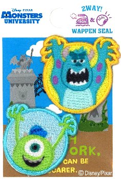 楽天市場 キャラクター 刺しゅう ワッペン モンスターズインク おどかしセット 小 キャラクターワッペン アップリケ アイロン 刺繍 かわいい おしゃれ マーク キッズ 子供 こども 男の子 女の子 入園 入学 手芸のピロル