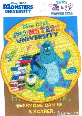 楽天市場 キャラクター 刺しゅう ワッペン モンスターズインク スタディ 大 キャラクターワッペン アップリケ アイロン 刺繍 かわいい おしゃれ マーク キッズ 子供 こども 男の子 女の子 入園 入学 手芸のピロル