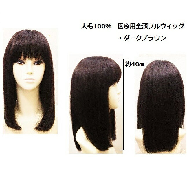 楽天市場】【 NS-501 ダークブラウン】 さらさら 人毛 100