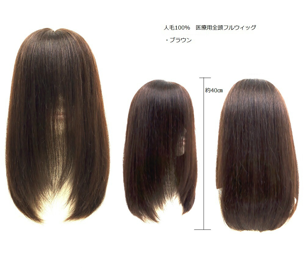 楽天市場】【 NS-301 ダークブラウン 】 さらさら 人毛 100% かつら 全