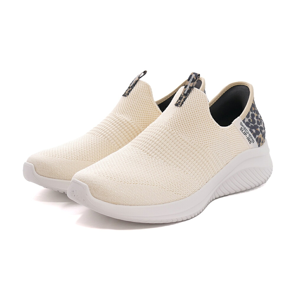 スニーカー スケッチャーズ SKECHERS スケッチャーズスリップインズ：ウルトラフレックス3.0-ナチュラルステップ レオパード 肌 149712-LPD レディース シューズ 靴 25