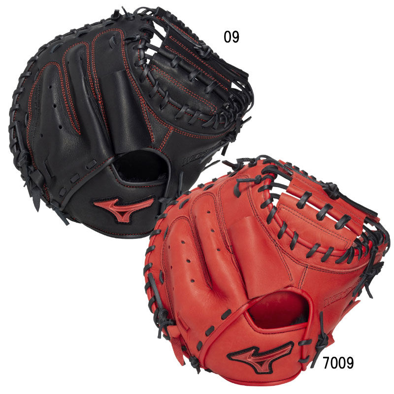 ミズノ MIZUNO 軟式用ウィルドライブ レッド 捕手用 M-R型 野球 一般 軟式 ミット グローブ キャッチャー 26SS(1AJCR34600)