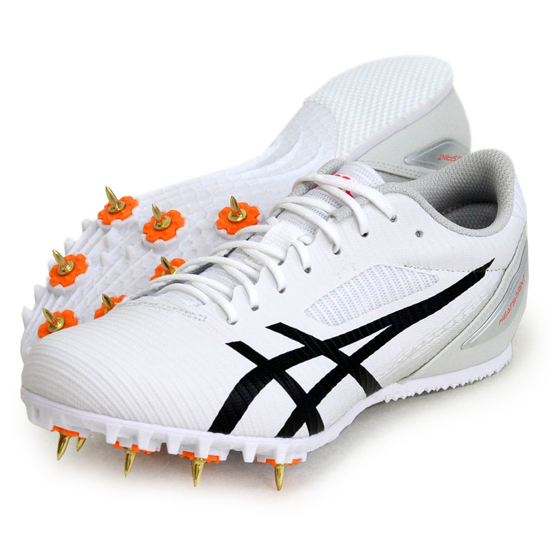 アシックス asics HEATSPRINT 13 (ヒートスプリント 13) 陸上スパイク オールウェザー土トラック兼用モデル (100m~1500m ハードル) 23SS (1093A199-100)|ピットスポーツ 店