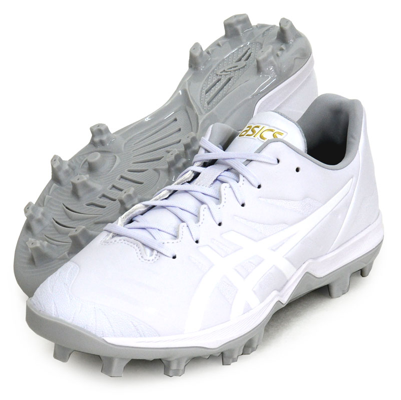 アシックス asics GOLDSTAGE FANG (ゴールドステージ) 野球 ポイントスパイク ブロックソール 白スパイク 23FW(1121A067-110)｜ピットスポーツ　店 7,559円