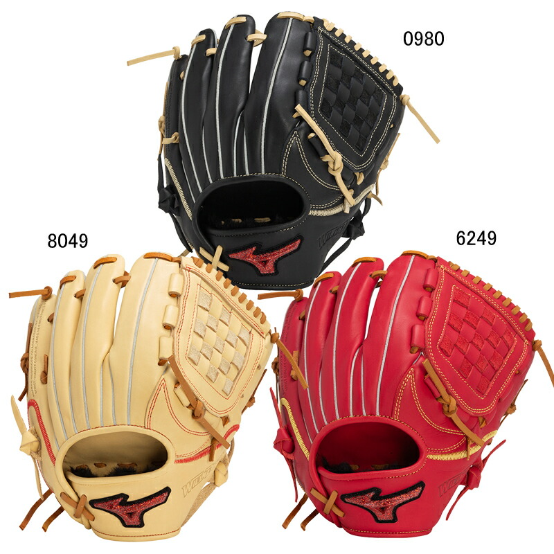 ミズノ MIZUNO 軟式用ウィルドライブ レッド U-Plus 投手&times;内野&times;外野 サイズ11 野球 一般 軟式 グラブ グローブ ピッチャー 24AW(1AJGR14130)｜ピットスポーツ　店