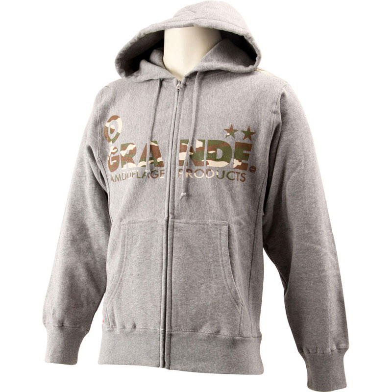 GRANDE.F.P(グランデエフピー)CAMO 基本形 汗水 ジップパーカーフットサル スウエットジャケット(gfp10166-1577)