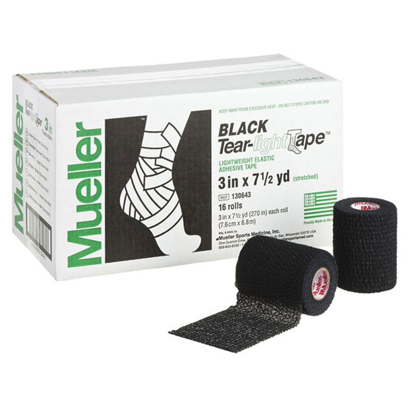 【ロット売りわたす：入り数16】MUELLER(ミューラー)ティアライトテープ BK 76MM 16ケイリボディーケア テーピング(130643)