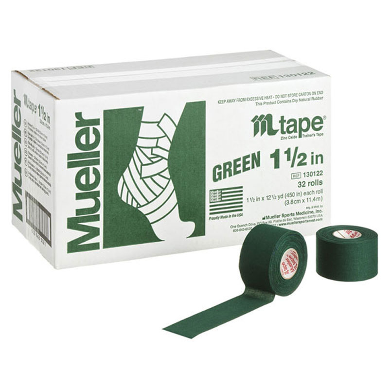 【ロット販売:入り数32】MUELLER(ミューラー)Mテープチームカラー グリーンボディーケア テーピング(130821)|ピットスポーツ 店