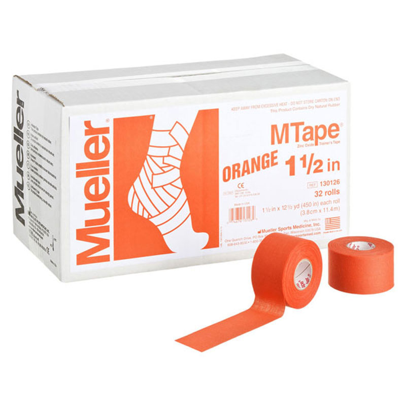 【ロット販売：入り数32】MUELLER(ミューラー)Mテープチームカラー オレンジボディーケア テーピング(130825)｜ピットスポーツ　店