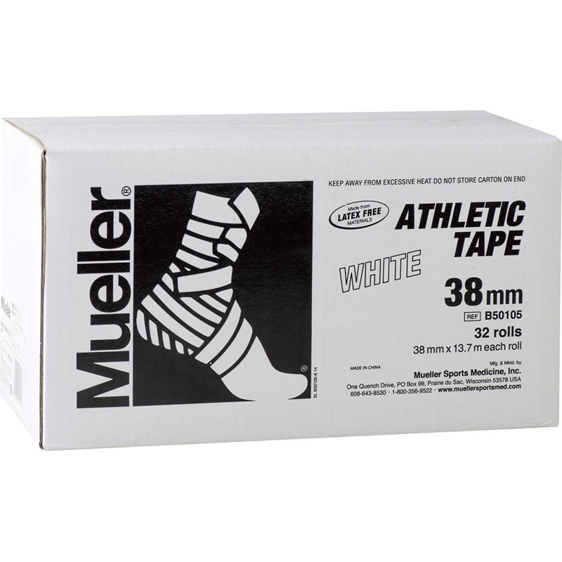 【ロット販売:入り数32】MUELLER(ミューラー)ホワイトプロ アスレチックテープ38MMボディーケア テーピング(b50105)|ピットスポーツ 店