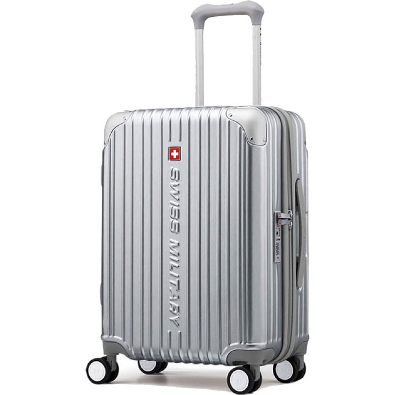 SWISS MILITARY(スイスミリタリー)CYGNUS スーツケース 55cm シルバーカジュアル キャリーケース(sma820silv)｜ピットスポーツ　店