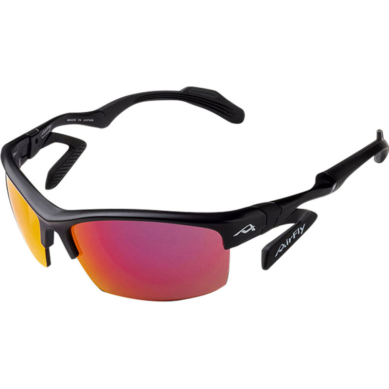 Airfly(エアフライ)鼻パッドノナイスポーツサングラス AF-303 C-1 BLACK MATTマルチスポーツ サングラス(af303c1)｜ピットスポーツ　店