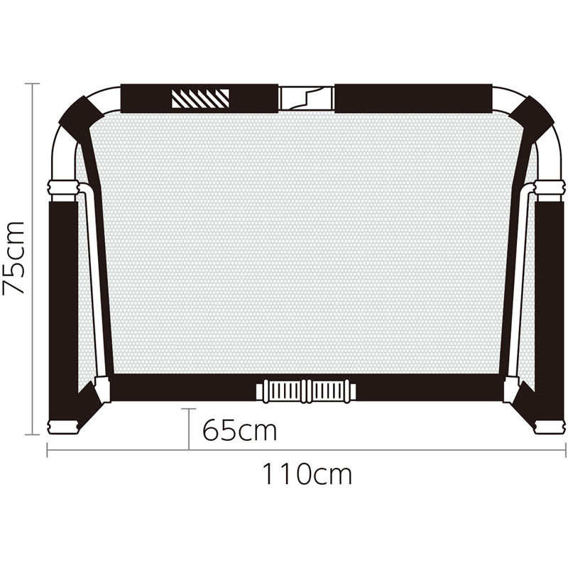 footballgear フットボールギアクレイジーゴールミディアム110&times;75サッカー ゴールmgx1175-wht｜ピットスポーツ　店