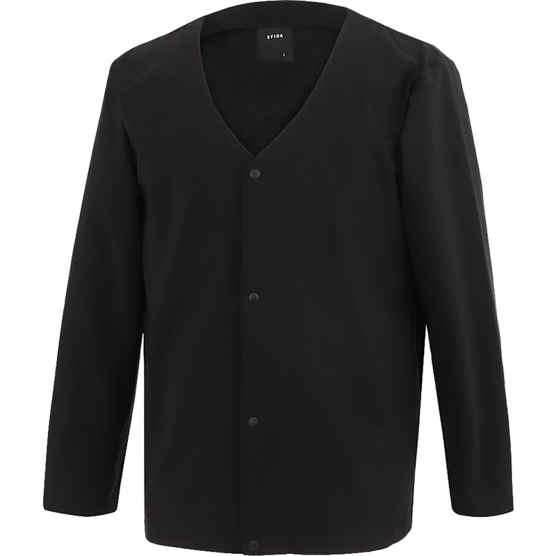 sfida(スフィーダ)SOFTSHELL ノーカラージャケットフットサル 余分の物上衣(sa25110-blk)