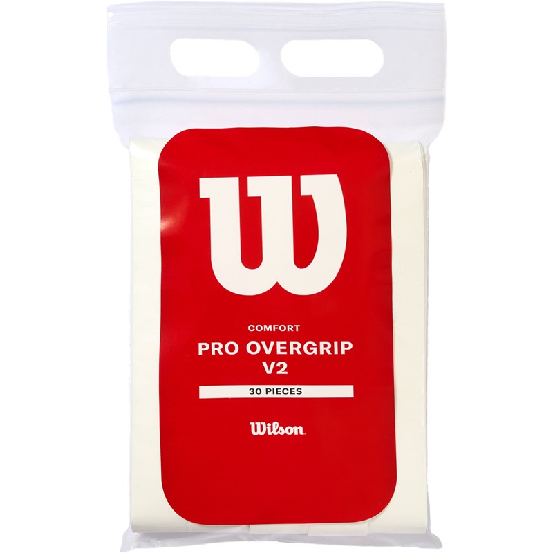 wilson(ウイルソン)PRO OVERGRIP V2.0 WH 30Pテニスグリップテープ(wr84499010)