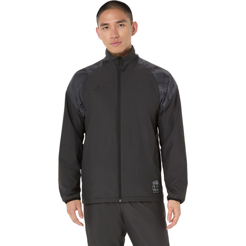 アシックス asics 裏トリコットグラフィックウインドブレーカージャケットTraining 形づくる上衣(ユニ)(2031F175) その他-スポーツ・アウトドア