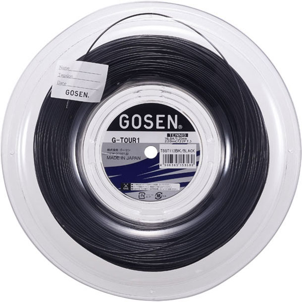G-TOUR1 16L 一巻き【GOSEN】ゴーセン硬式テニスストリングス(TSGT112)