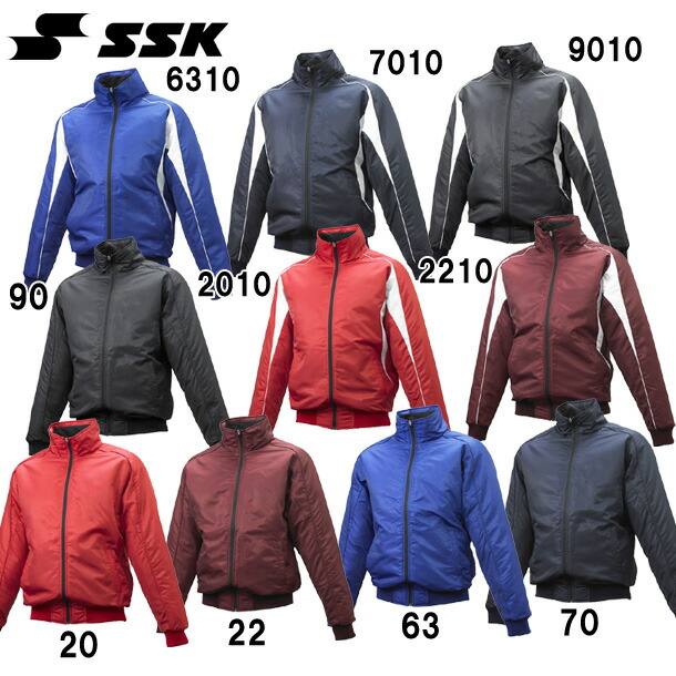 楽天市場】SSK(エスエスケイ)ジュニア 蓄熱中綿フルZIPグラウンド