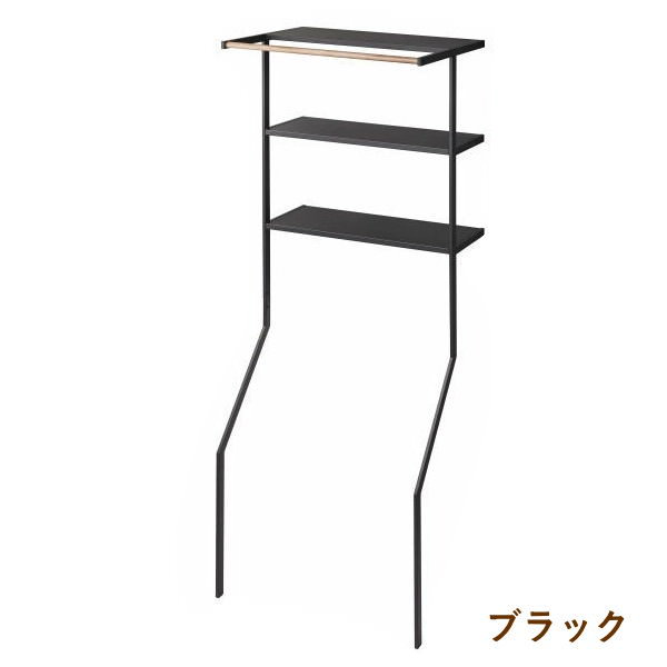 安心の定価販売 楽天市場 ブラック 立て掛けランドリーシェルフ ランドリーラック 024 収納 おしゃれ ハンガーバー ランドリー収納 隙間 収納 すきま収納 棚 洗濯機 タオル 3段 スリム 洗濯機上 洗濯機ラック 山崎実業 Yamazaki ネコポス便不可 送料無料