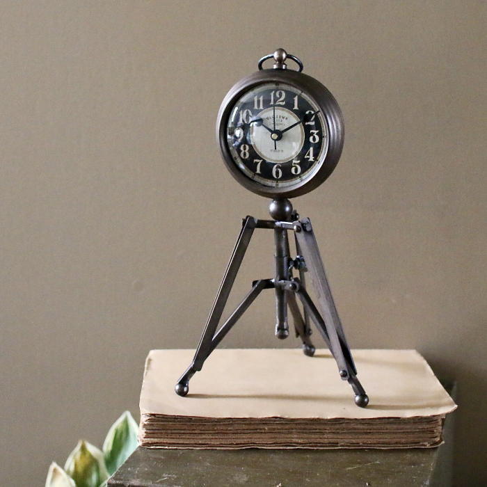 楽天市場】【あす楽】 時計 【 スタンドクロック三脚 カッパー