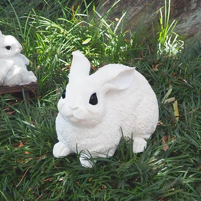 楽天市場】【あす楽】 ガーデン レジンラビットスワリ中 3283 村田屋