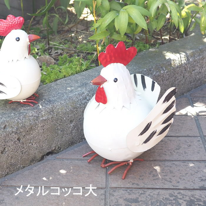 楽天市場】可愛いにわとり ペア 2匹セット フィギュア 置物 鶏 陶器