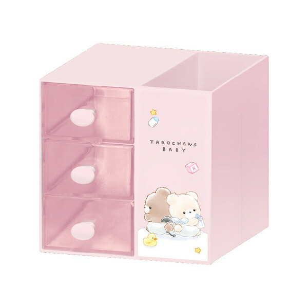 楽天市場】3段 チェスト ペンスタンド付き かわいいとり 135173