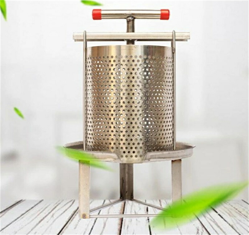 ステンレスハニープレス 蜂みつ締め付ける機 蜂みつ引きはなす器 蝋涙取り締まり 蜜を絞り器 蜂みつ抽き出し器 養蜂手道具 蜂みつ引きはなす器 採蜜器 押し付ける機 蜂みつ手動式 蜂みつ蝋涙押し付ける ハニープレス 締め付ける製蝋器 蜜こし器 蜜蜂 朦々たるステンレス鋼スチール写真製
