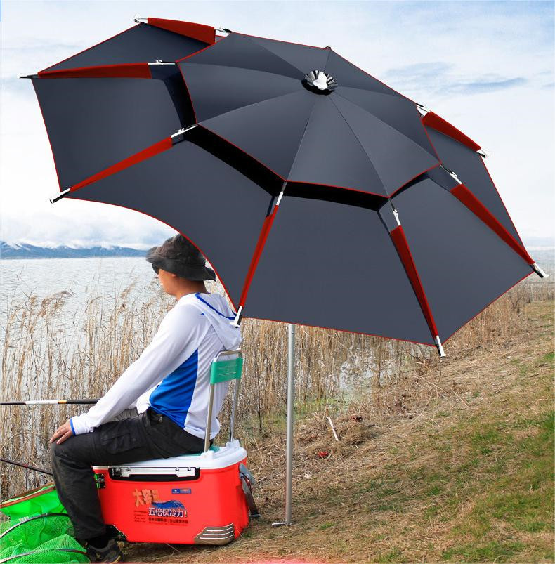 釣り用傘 フィッシングパラソル パラソル 日傘 雨傘 ビーチパラソル 360度回転 収納袋付き 角度調節 UVカット 防水 防風 日除け 遮光断熱 釣り日よけ 釣り 雨天兼用 アウトドア パイプ直径25mm 1.8M~2.6M|PixiePocket