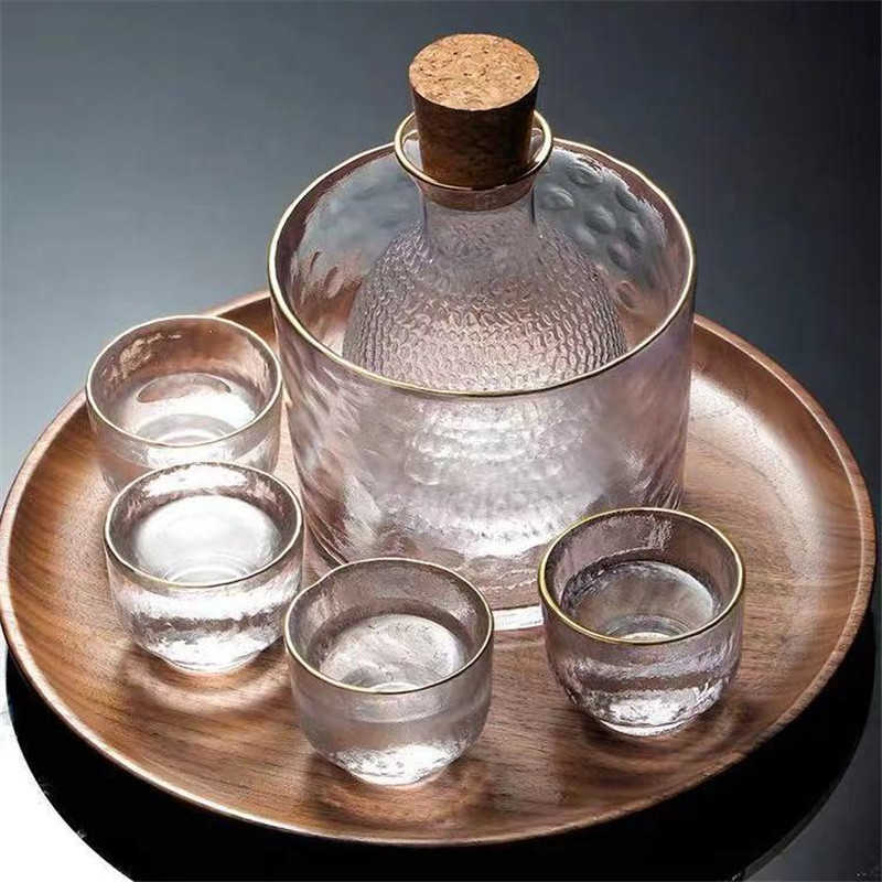 酒器セット 冷酒耐熱ガラス 徳利 燗瓶 盃 透明 酒器 ガラス 冷酒器セット ウィスキー ウォッカ酒 キャンプ バー スナック 居酒屋 プレゼント＼送料無料／