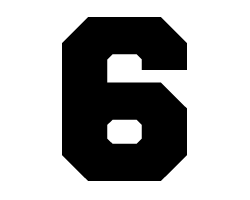 楽天市場】切り文字 【背番号6】サイズ：3L(うちわ最大サイズ)素材