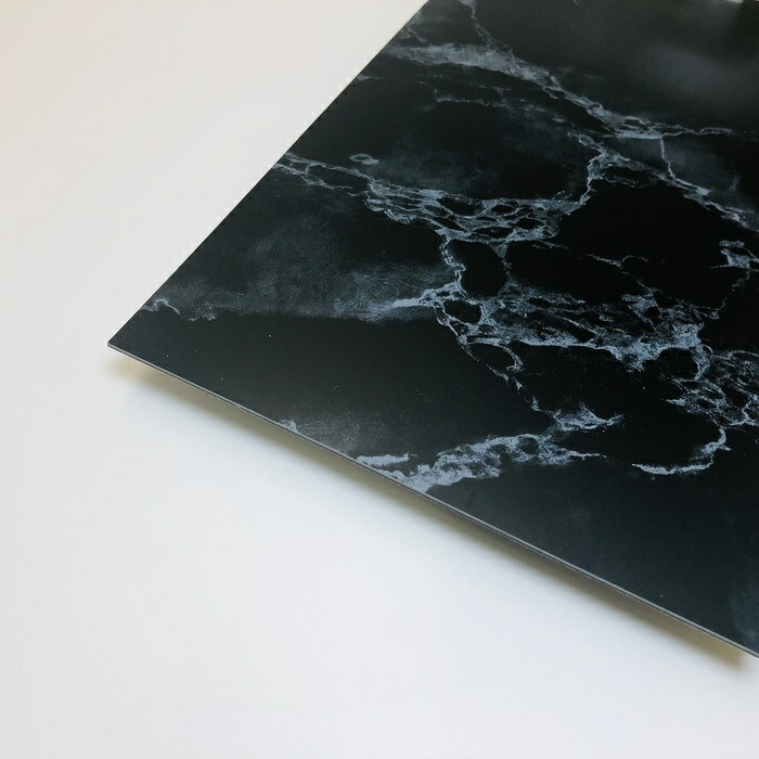 【片面】SP-8 大理石 黒【厚み】2ミリ 【サイズ】300ｘ450ｍｍ /450ｘ600ｍｍ /900ｘ1800ｍｍから選択 塩ビ板 大理石 黒 プラスチック 石目 棚 ラック 装飾 店舗備品 売場 インテリア リメイク 棚板 プレート｜プラデポ