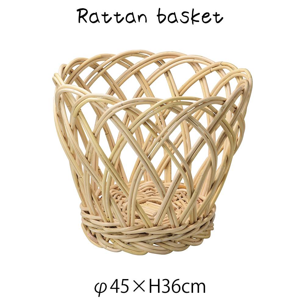 かご バスケット 出産祝い エスニック 編み アジアン雑貨 籐 ハンドメイド 店 カフェ レストラン 雑貨屋 パン屋 和風 北欧 おしゃれ アジアン シンプル ナチュラル 天然素材 陳列 店舗用 店舗什器 ディスプレイ用 丸型 深型 軽量 ラタン 小物入れ 籠 カゴ 籐バスケット