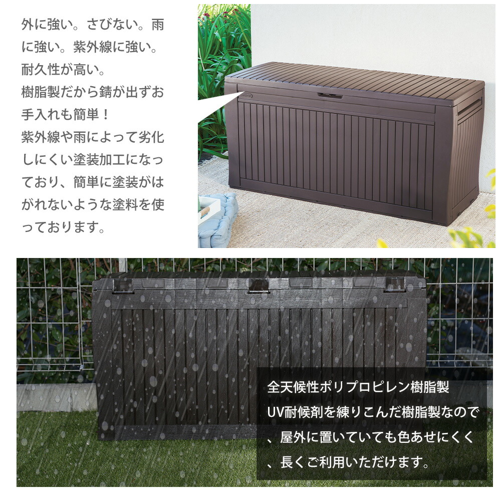 屋外収納ストッカー 屋外収納庫 屋外用物置 収納ボックス 収納庫 ...