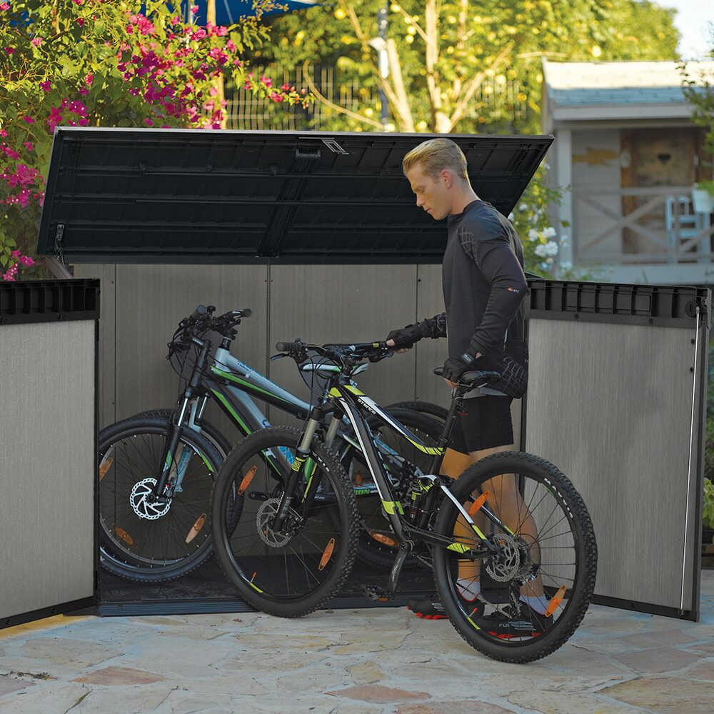 屋外収納ストッカー 屋外収納庫 屋外用物置 収納ボックス 収納庫 収納庫 ストレージ コンテナ 収納 ボックス おしゃれ 物置 防水 プラスチック 自転車収納 おしゃれ 海外風 大きい 大型 大容量 ベランダ 収納 庭 玄関 雨 水に強い ゴミ箱 分別 ゴミ置き場 Plank 店