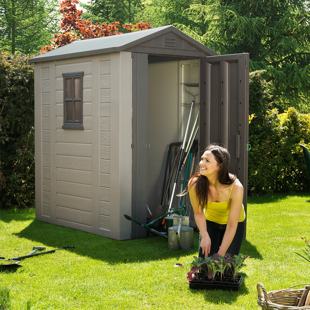メーカー再生品 屋外収納小屋ストッカー 物置小屋 屋外収納庫 屋外用物置 収納庫 ストレージ 倉庫 物置 防水 プラスチック 自転車収納 おしゃれ 海外風 大きい 大型 大容量 ベランダ 収納 庭 玄関 雨 水に強い 作業小屋 道具入れ 保管庫 Www Thebridgebargrill Com