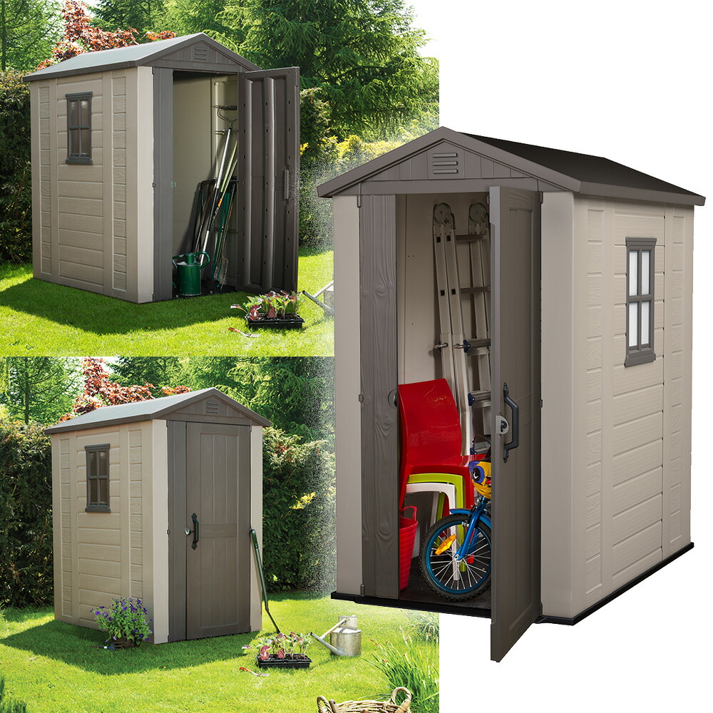 海外風 大きい 倉庫 自転車収納 物置 雨 水に強い プラスチック おしゃれ 樹脂製 屋外収納庫 庭 大容量 収納 庭 大型 倉庫 玄関 物置小屋 屋外収納小屋ストッカー ストレージ 物置 収納庫 ベランダ 屋外用物置