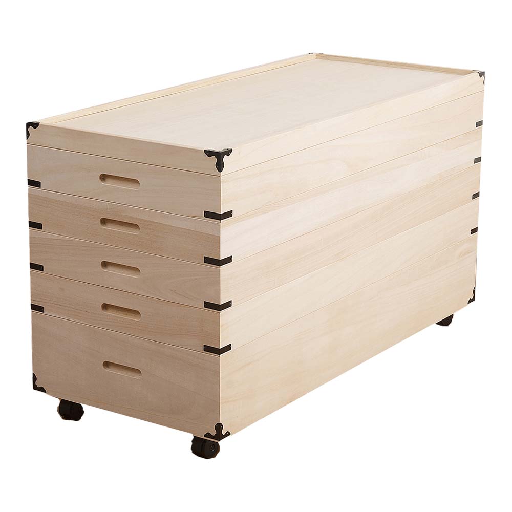 桐 衣装ケース 4段 桐箱 桐箪笥 着物 和服の保管に 楽天市場】桐衣装箱4段 高さ55(キャスター付） 送料無料 大川家具