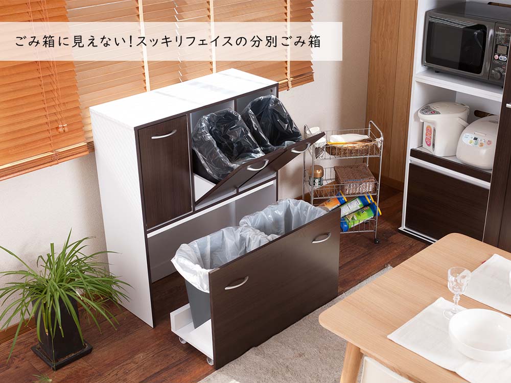 楽天市場】『キッチンFNCシリーズ ダスト 5分別 ダークブラウン 
