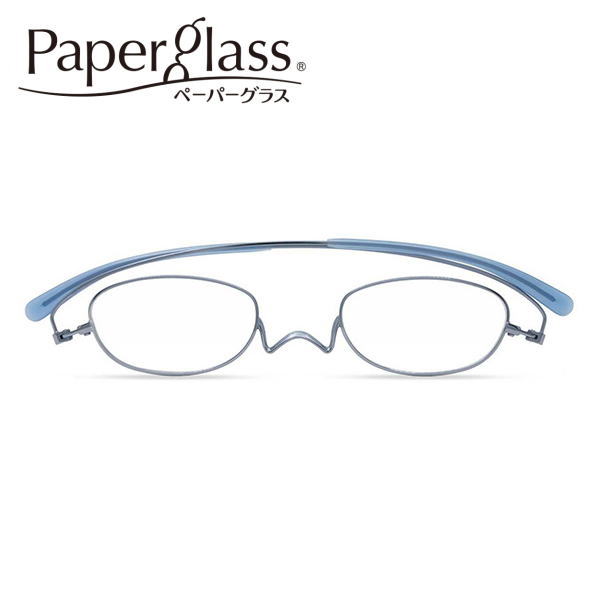 老眼鏡 ペーパーグラス Nスタ フラット 薄型 超スリム 携帯老眼鏡 折りたたみ老眼鏡 メガネケース 正規品 福井県鯖江 日本製 軽い コンパクト 栞のように薄いリーディンググラス シニアグラス 母の日 父の日 敬老の日(オーバル型ライトブルー)