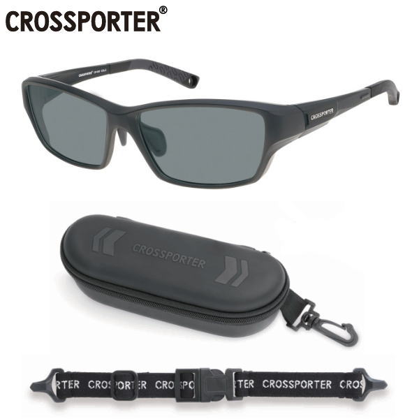 クロスポーター CROSSPORTER 偏光サングラス UVカット 紫外線カット ギラつき照り返しを軽減する偏光レンズ おしゃれ TR90メガネフレーム 男性用 女性用 釣り 運転 フィッシング ドライブ メガネケース付 メガネバンド付｜ルーペの惑星