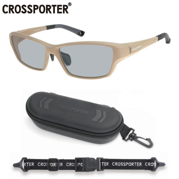 クロスポーター CROSSPORTER 偏光サングラス UVカット 紫外線カット ギラつき照り返しを軽減する偏光レンズ おしゃれ TR90メガネフレーム 男性用 女性用 釣り 運転 フィッシング ドライブ メガネケース付 メガネバンド付