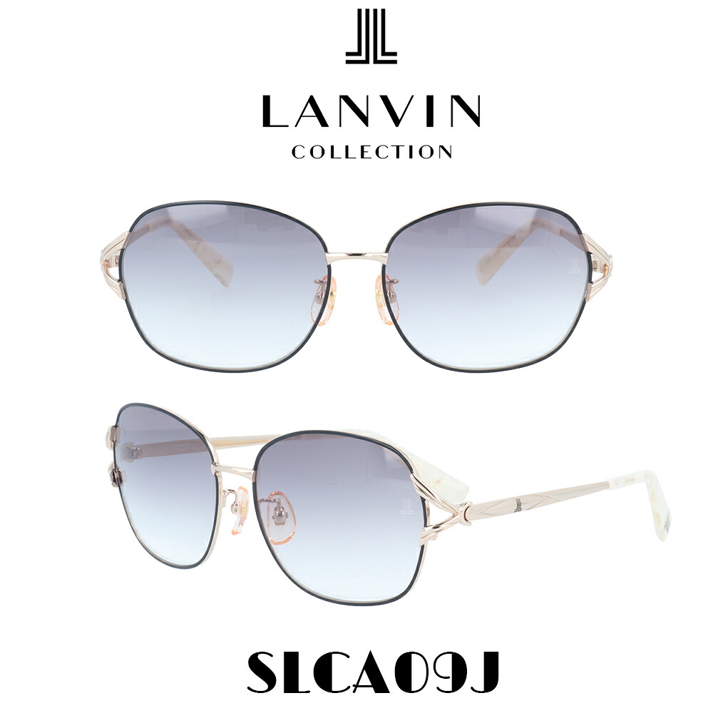 ランバン 黒眼鏡 レディース Lanvin Japanひな形 SLCA09J-594 薄墨色グラデーション/白いことゴールド(リム色つや:引っ敷き黒いこと)