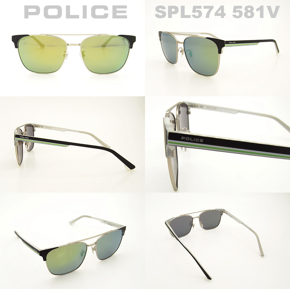 人気沸騰 サングラス カラー Police ポリス ポリス 581v 偏光レンズ メガネ サングラスのプラネット 581v Spl574 Polarized Polarized 完全送料 代引手数料無料 国内正規品 593g グローバルモデル ミラー 平日14時までのご注文は当日発送 Uvカット