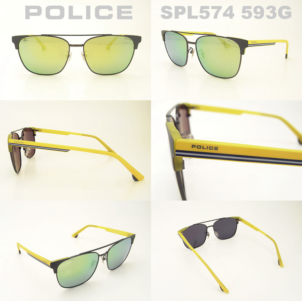 人気沸騰 サングラス カラー Police ポリス ポリス 581v 偏光レンズ メガネ サングラスのプラネット 581v Spl574 Polarized Polarized 完全送料 代引手数料無料 国内正規品 593g グローバルモデル ミラー 平日14時までのご注文は当日発送 Uvカット