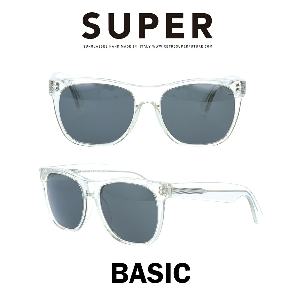 SUPER(スーパー) サングラス ベーシック Basic 015 クリスタル/ブラック