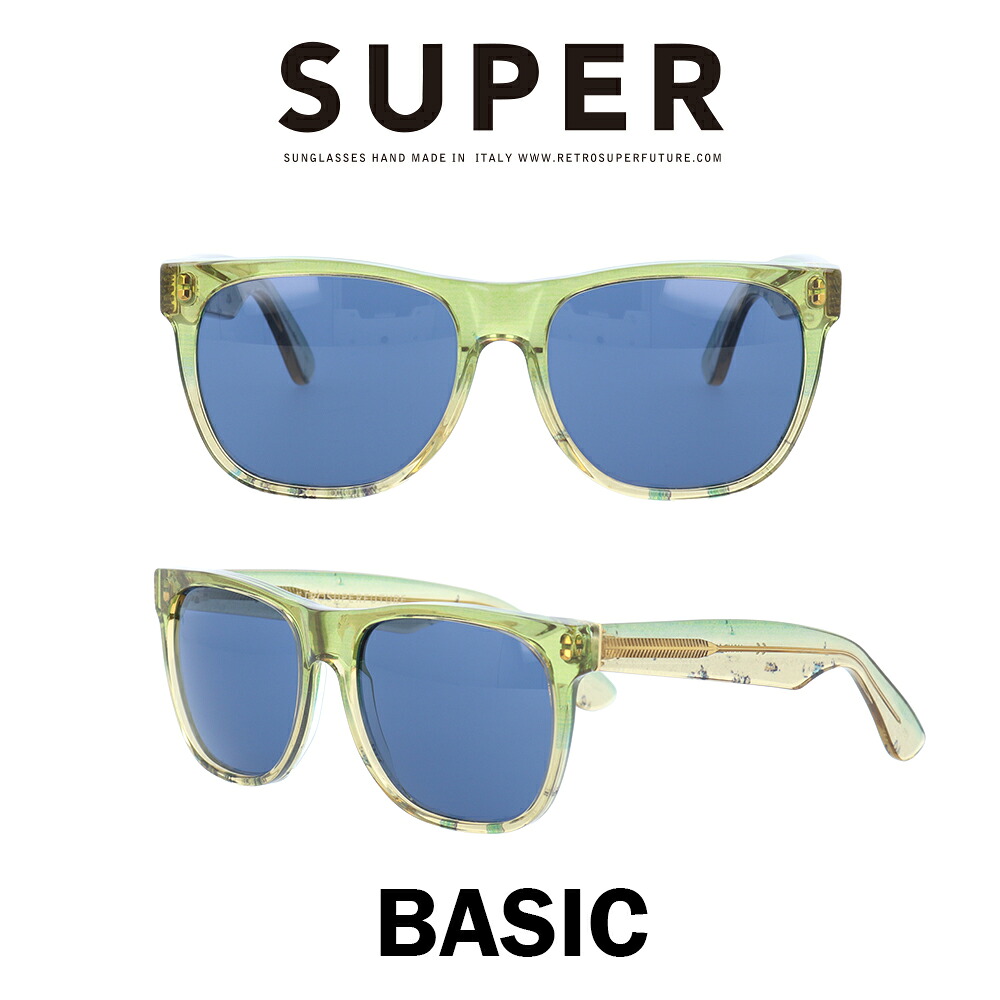SUPER(スーパー) サングラス ベーシック Basic 859 ライトレジンフロリダ/ブルー｜メガネ・サングラスのプラネット