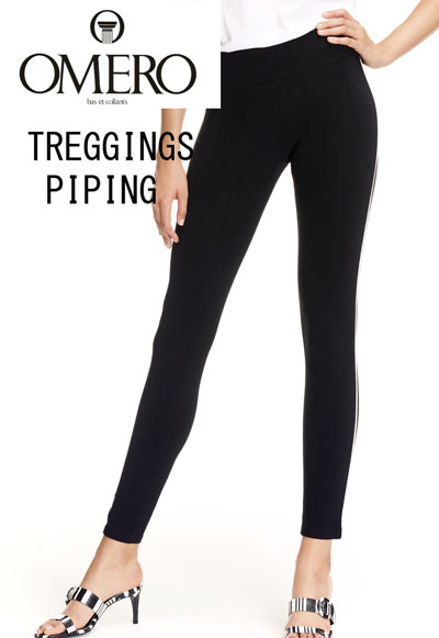 【送料無料】イタリア製オメロコットン混ラインデザインレギパンTREGGINGS　PIPING｜プランゴゥ店 11,242円