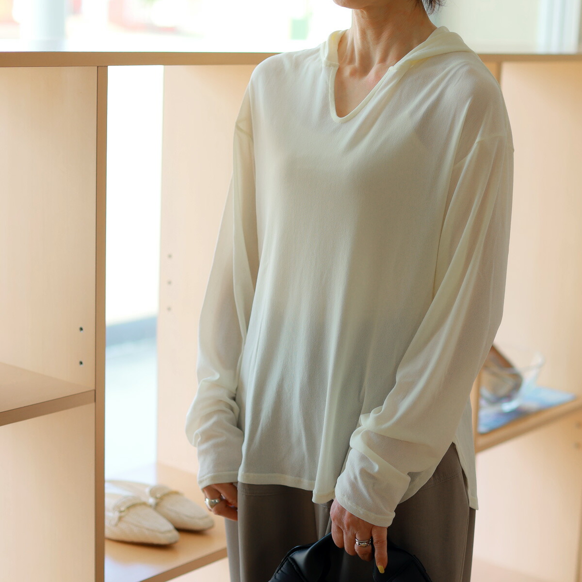 楽天市場】【CHIGNON/シニヨン】メッシュフーディチュニックSH(1652